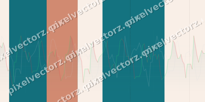 Glowing neon chart background in teal and orange