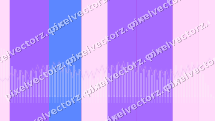 Glowing neon chart background in purple and blue
