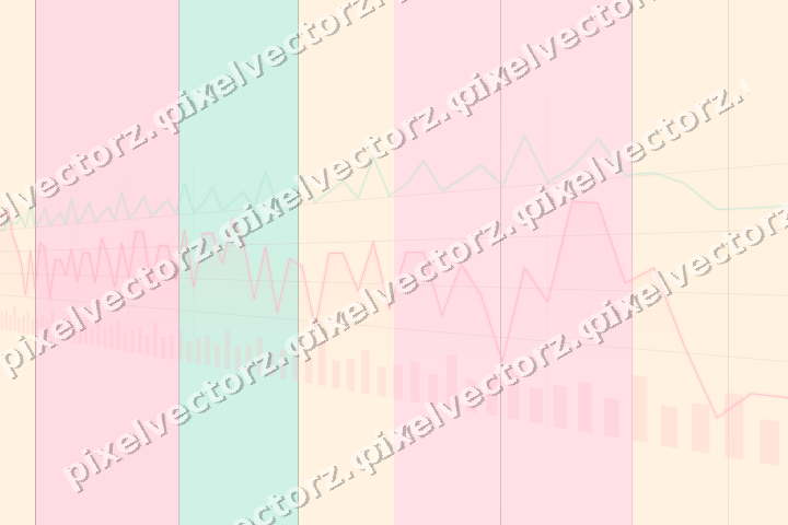 Glowing neon chart background in pink and amber