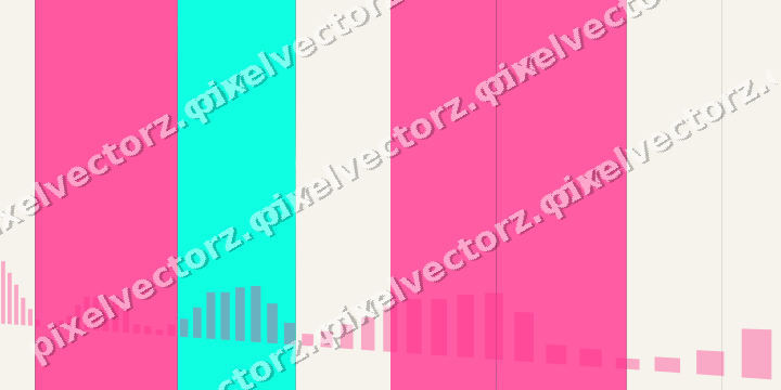 Glowing neon chart background in pink and orange