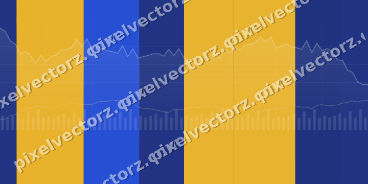 Glowing neon chart background in amber and blue