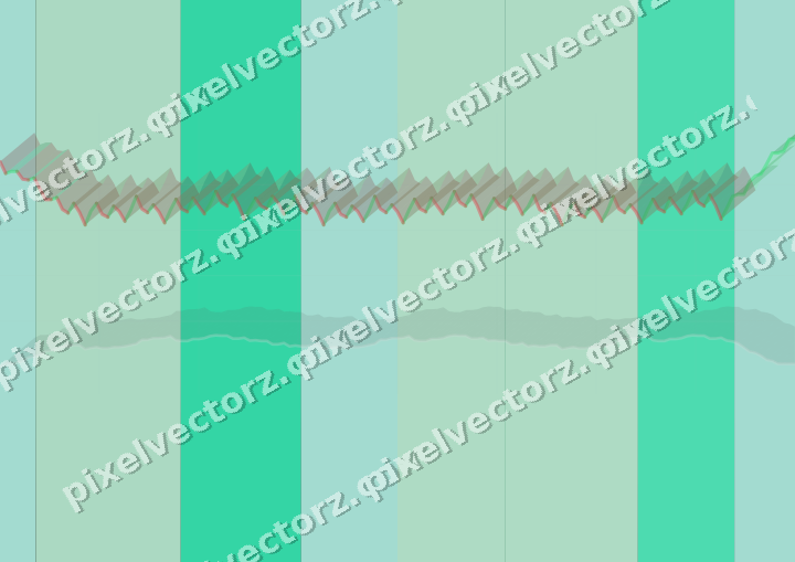 Glowing neon chart background in green and teal