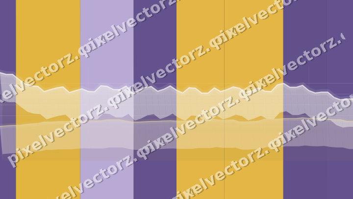 Glowing neon chart background in amber and purple