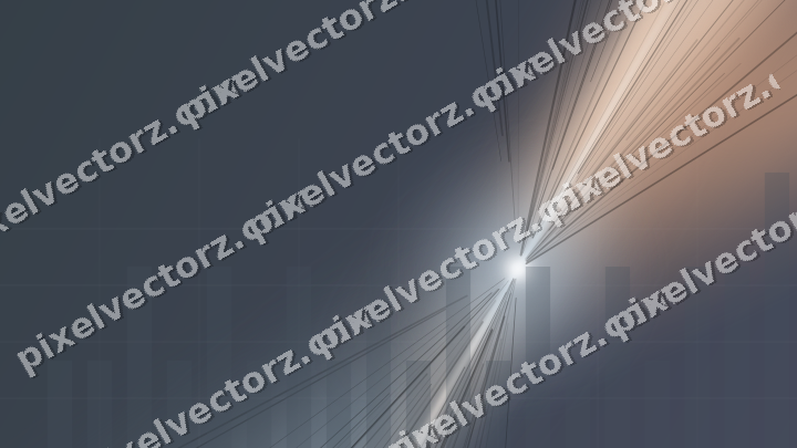 Glowing neon chart background in blue and orange