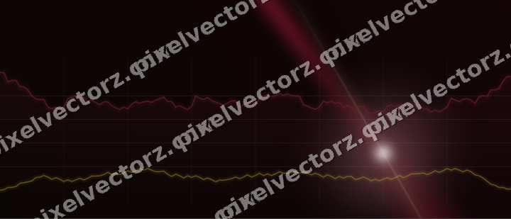 Glowing neon chart background in pink and red