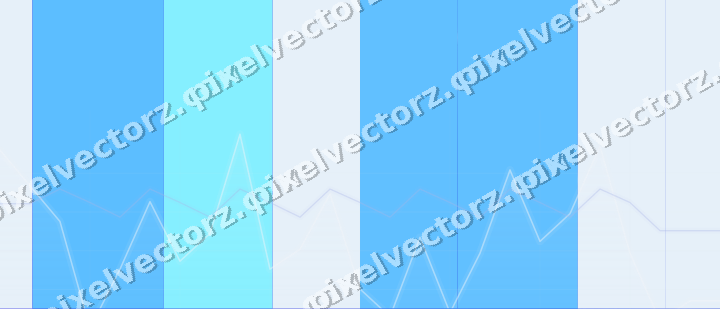 Glowing neon chart background in cyan and blue