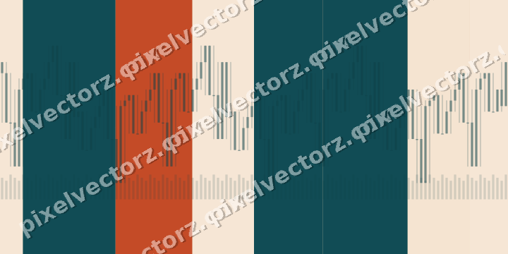 Soft pastel chart background in dark teal and orange