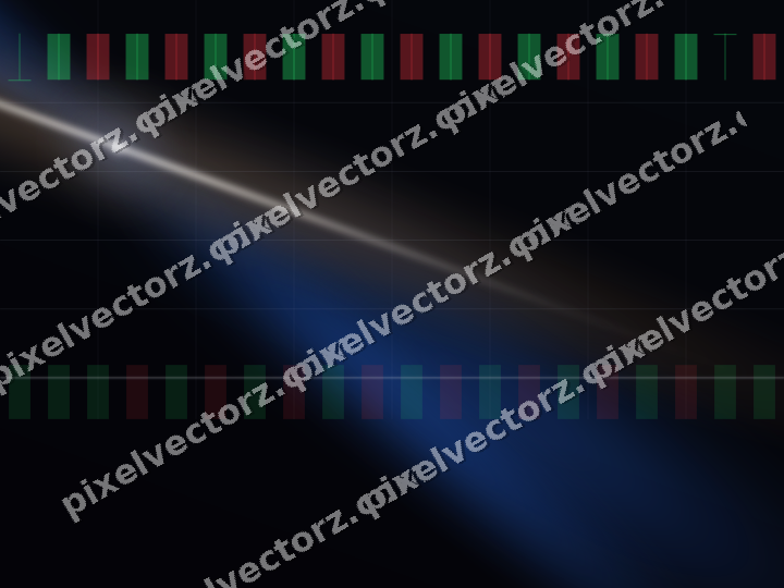 Glowing neon chart background in blue and red