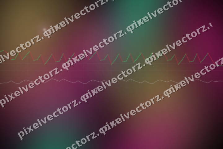 Glowing neon chart background in magenta and pink