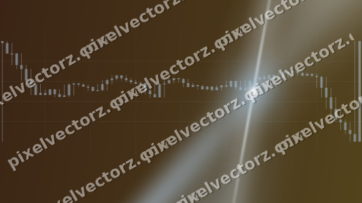 Glowing neon chart background in blue and orange