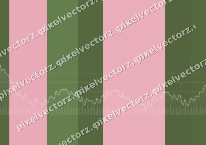 Glowing neon chart background in pink and dark lime
