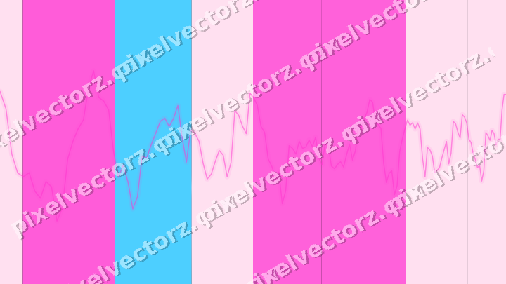 Glowing neon chart background in magenta and purple