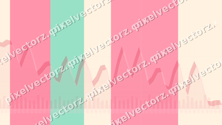 Soft pastel chart background in pale pink and pale amber