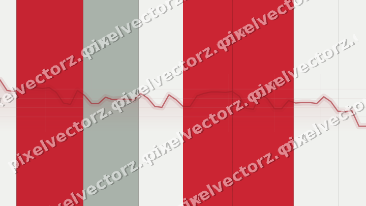 Glowing neon chart background in red and green