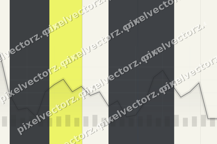 Glowing neon chart background in blue and yellow