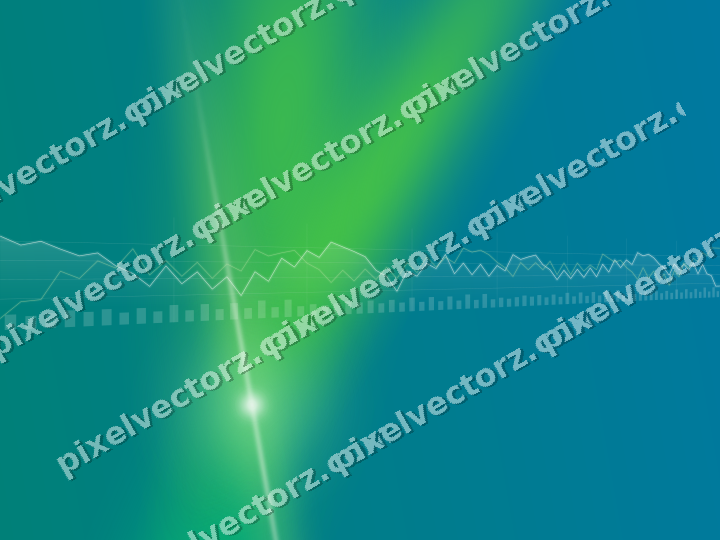 Glowing neon chart background in green and lime