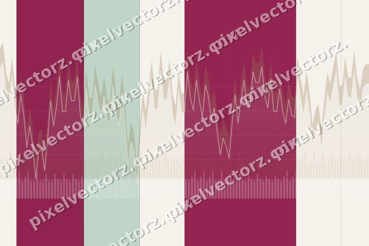 Glowing neon chart background in pink and green