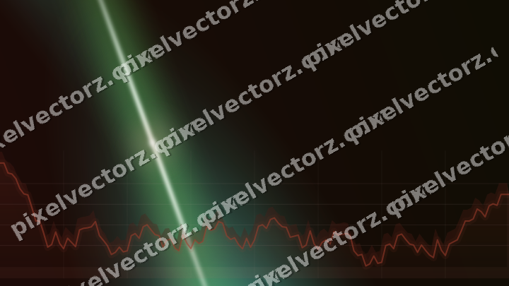 Glowing neon chart background in red and orange