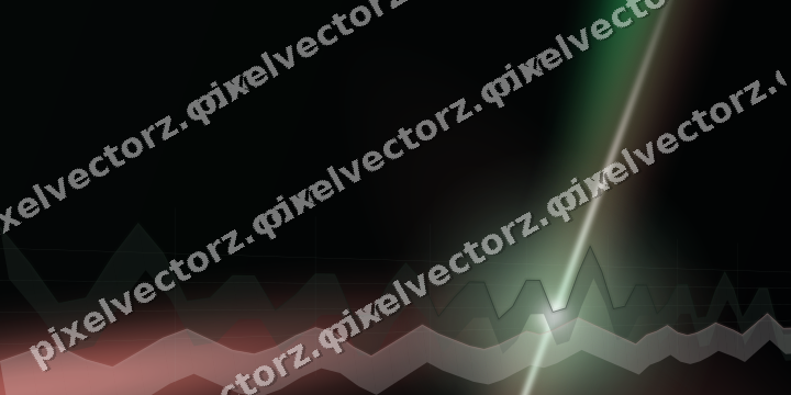 Glowing neon chart background in green and red