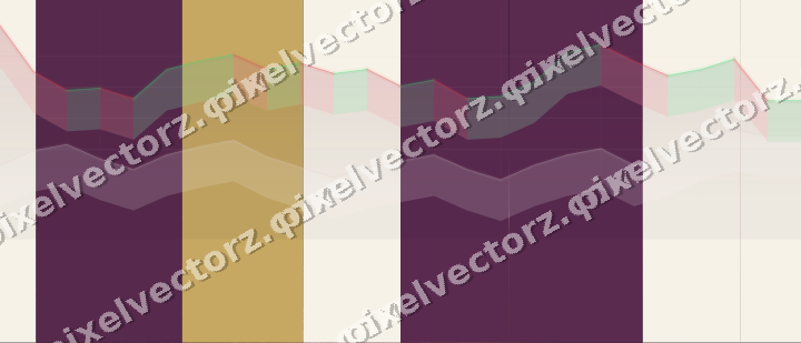 Glowing neon chart background in magenta and amber