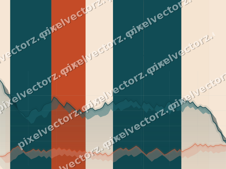 Soft pastel chart background in dark teal and orange