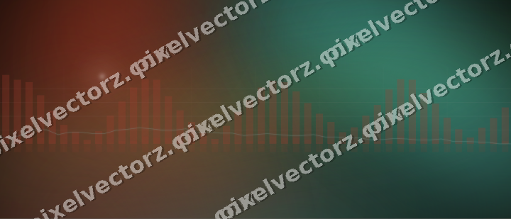 Glowing neon chart background in red and orange