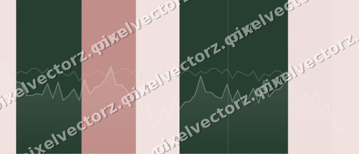 Soft pastel chart background in dark green and red