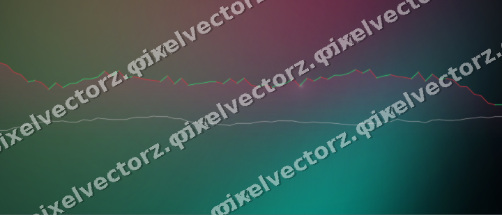 Glowing neon chart background in pink and orange