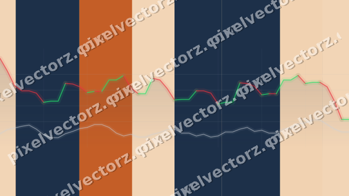 Soft pastel chart background in dark blue and orange