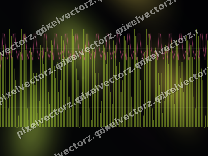 Glowing neon chart background in lime and amber