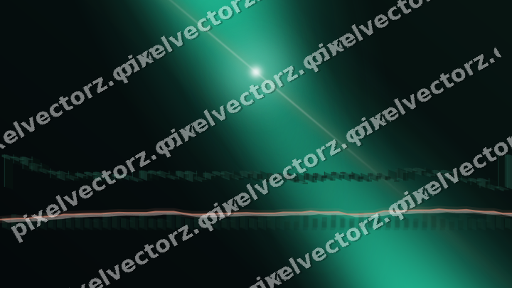 Glowing neon chart background in green and orange