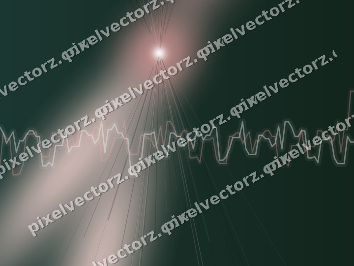 Glowing neon chart background in red and dark green