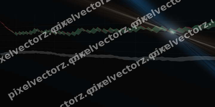 Glowing neon chart background in blue and orange