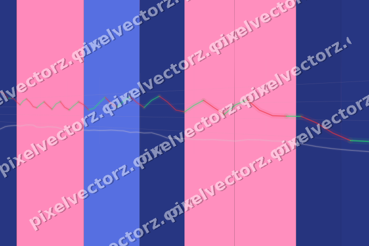 Glowing neon chart background in pink and blue