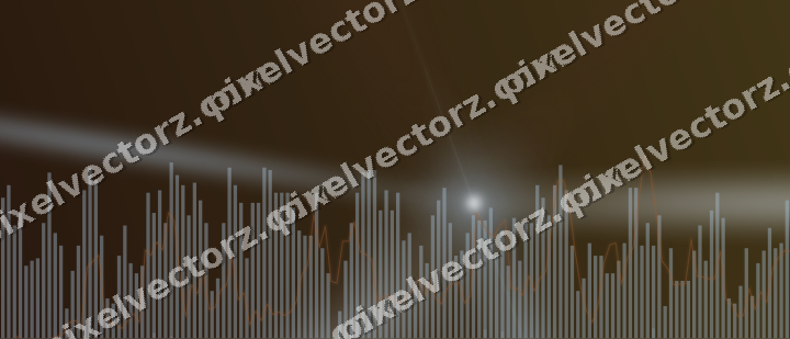 Leuchtender Neon Diagramm Hintergrund in Blau und Orange