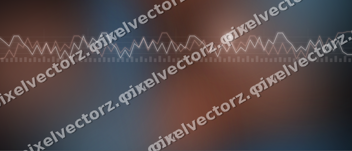 Glowing neon chart background in orange and cyan
