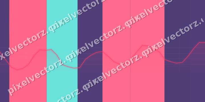 Glowing neon chart background in pink and amber