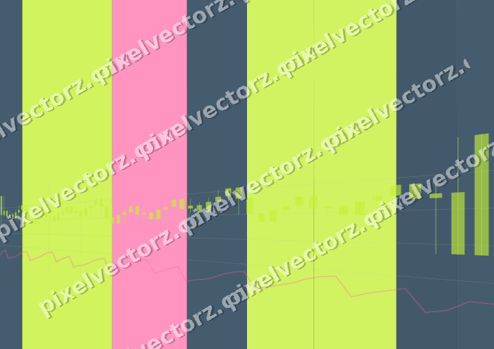 Glowing neon chart background in lime and amber