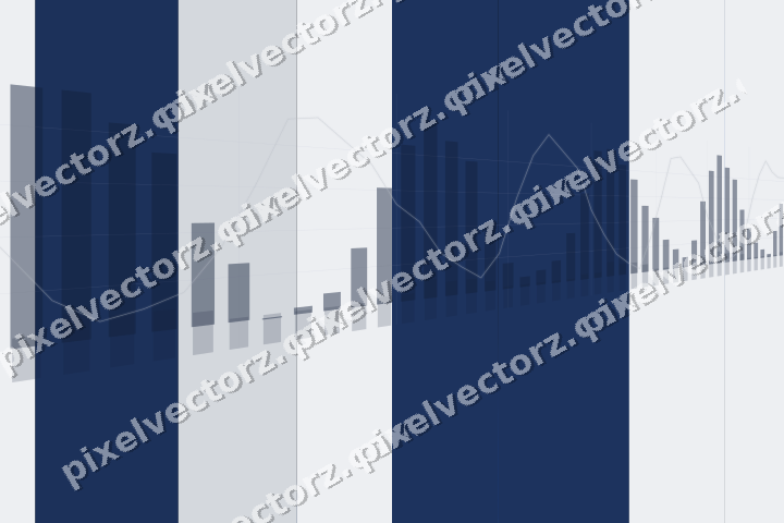 Glowing neon chart background in blue