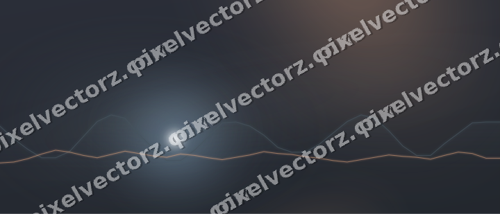 Glowing neon chart background in blue and orange