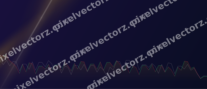 Glowing neon chart background in amber and blue