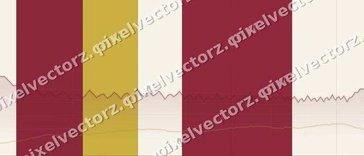 Glowing neon chart background in dark pink and red