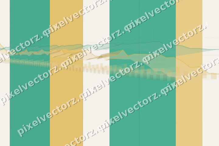 Glowing neon chart background in amber and green
