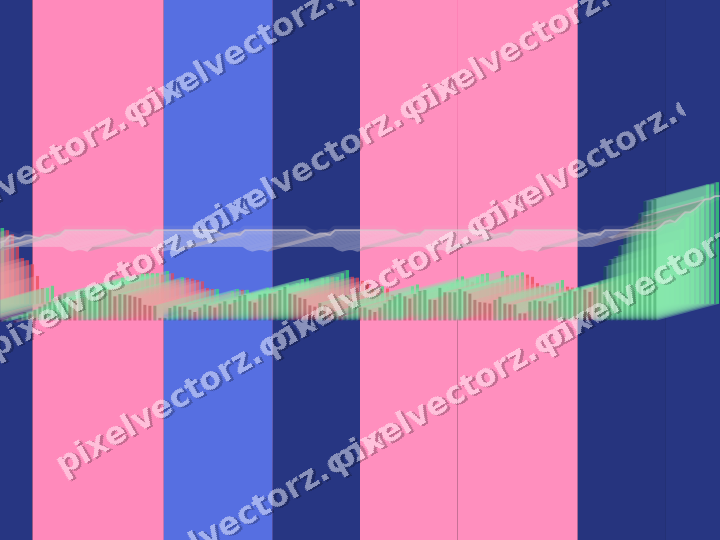 Glowing neon chart background in pink and blue