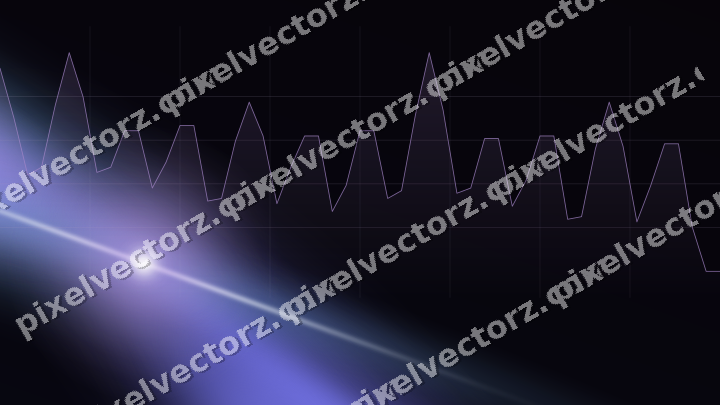 Glowing neon chart background in purple and blue