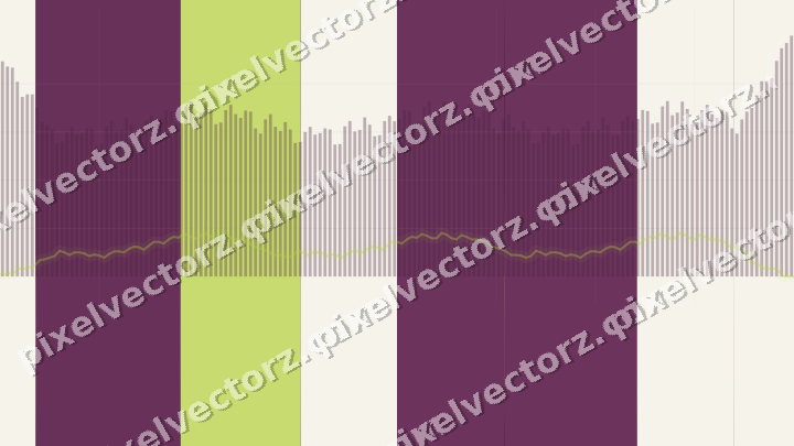 Glowing neon chart background in magenta and lime