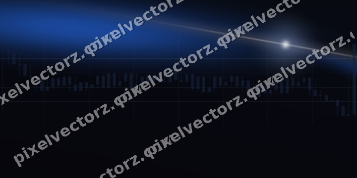 Glowing neon chart background in blue and red