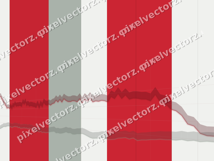 Glowing neon chart background in red and green