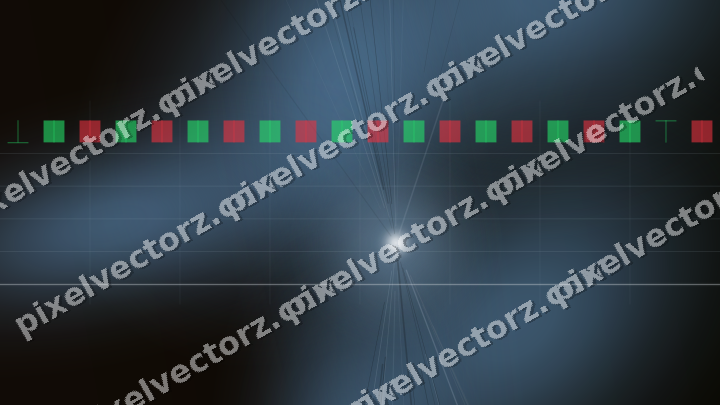 Glowing neon chart background in blue and orange