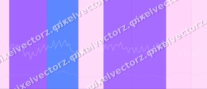 Glowing neon chart background in purple and blue